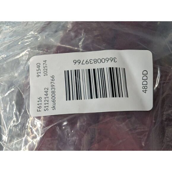 Cacique The Cotton Collection 48DDD Cotton Burgundy Unlined Full Coverage Unline - Picture 5 of 5